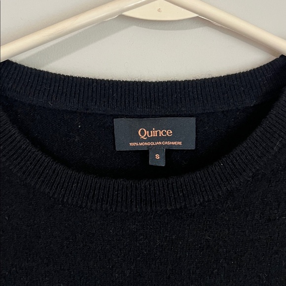 Quince Mongolian 100% Cashmere Crewneck Sweater Black Sz Small - Picture 2 of 6